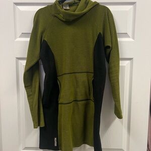 Melanzana Green and Black Microgrid Dress